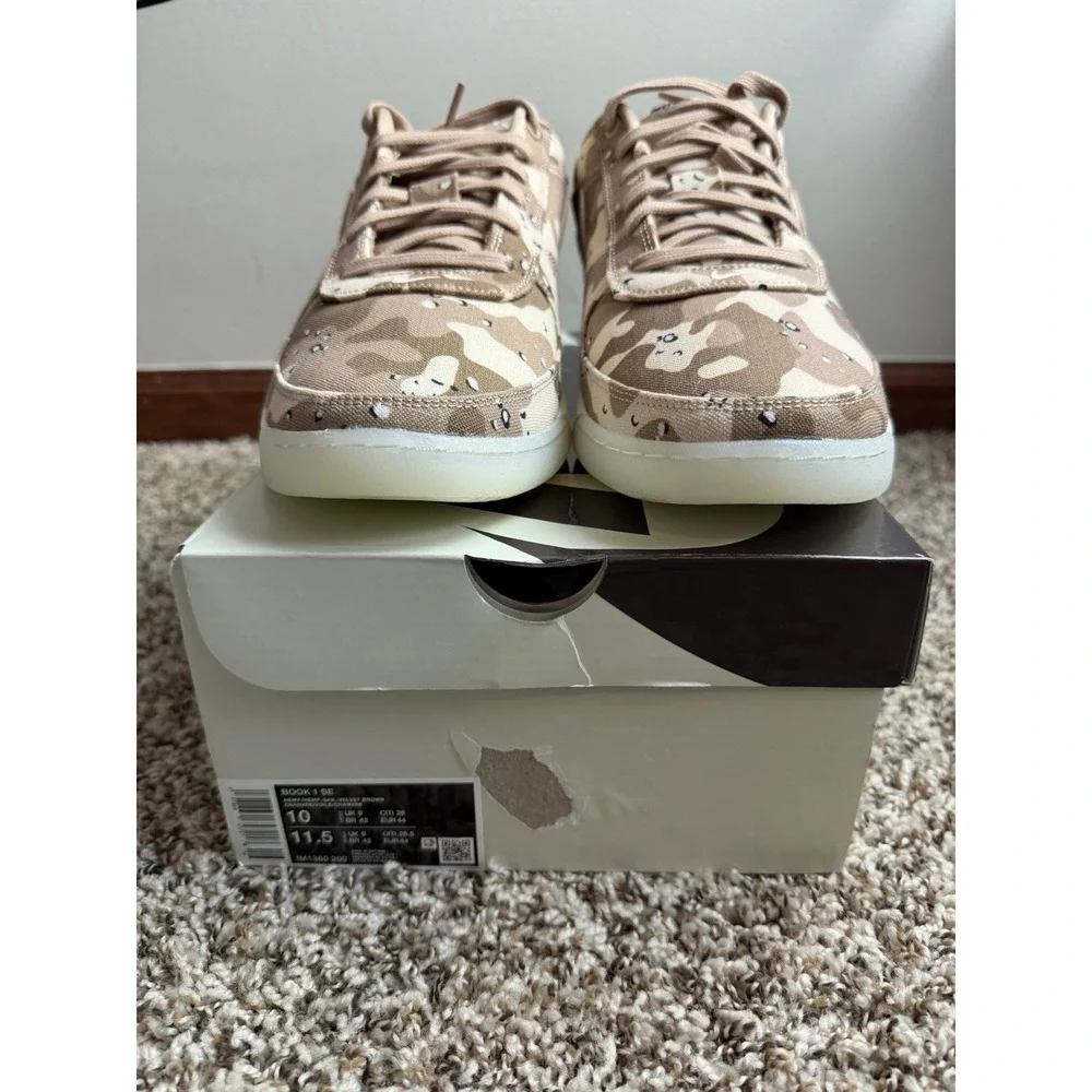 Nike Book 1 Desert Camo Mens Size 10 Sesame Sanddrift White Natural IM1360 200